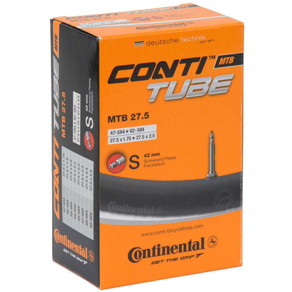 Continental MTB 27.5 S42 Inner Tube - Durable Puncture-Proof Butyl Bicycle Tube